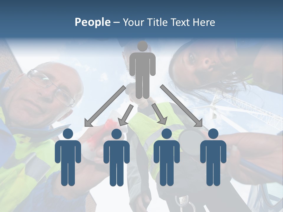 A Group Of People Standing In A Circle Holding Something PowerPoint Template