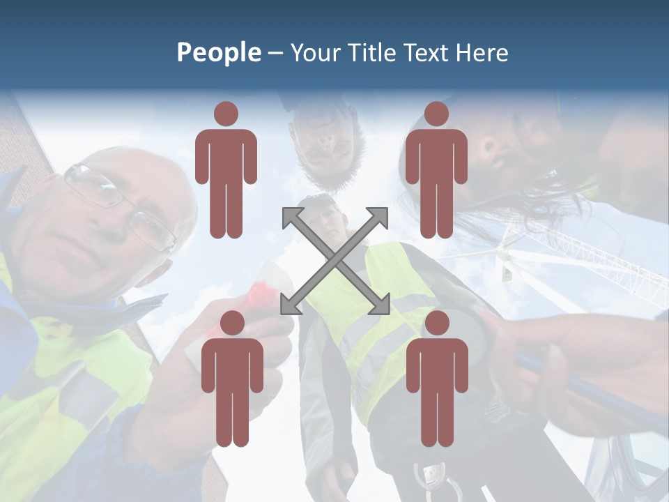 A Group Of People Standing In A Circle Holding Something PowerPoint Template