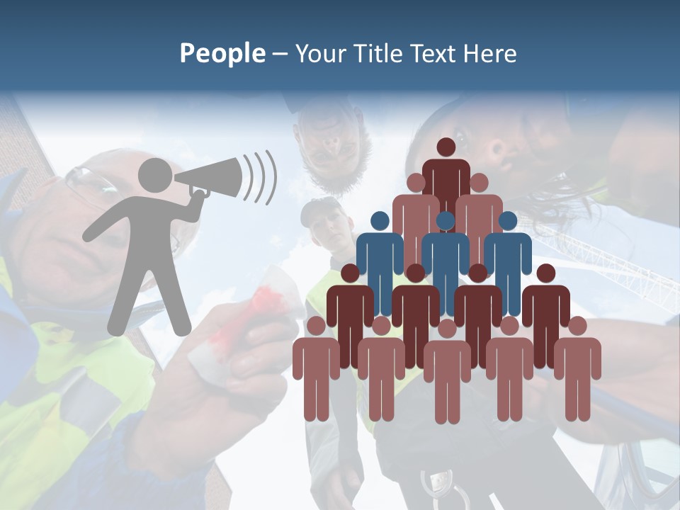 A Group Of People Standing In A Circle Holding Something PowerPoint Template