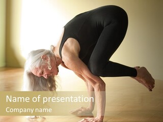 Stretch Woman Bakasana PowerPoint Template