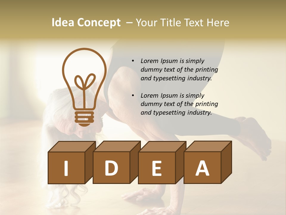 Stretch Woman Bakasana PowerPoint Template