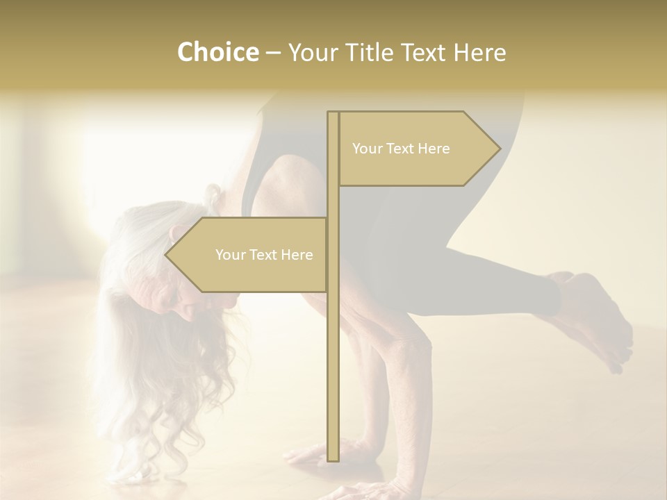 Stretch Woman Bakasana PowerPoint Template