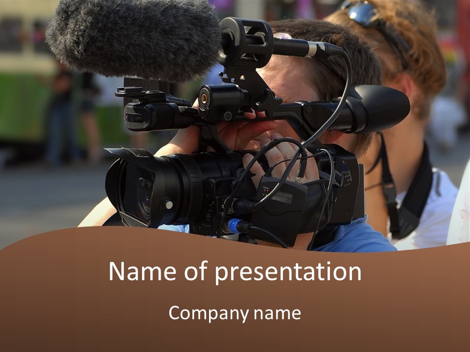 Occupation Reporter Technology PowerPoint Template