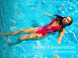 Pretty Model Woman PowerPoint Template