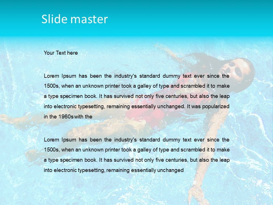 Pretty Model Woman PowerPoint Template