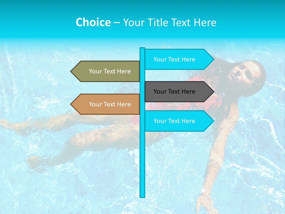 Pretty Model Woman PowerPoint Template