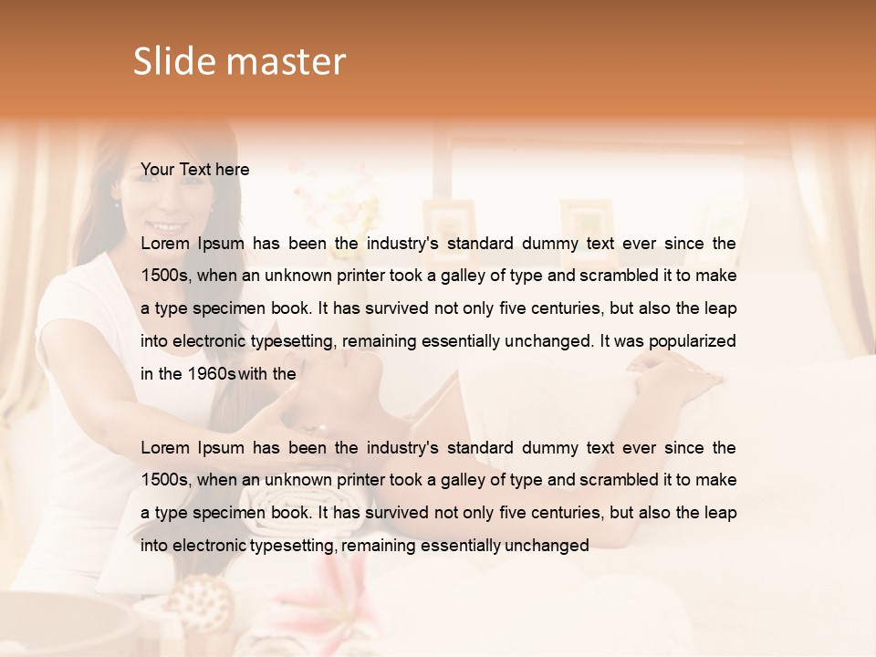 A Woman Receiving A Facial Massage From A Woman PowerPoint Template