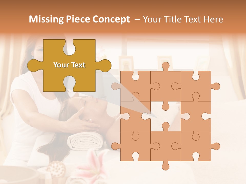 A Woman Receiving A Facial Massage From A Woman PowerPoint Template