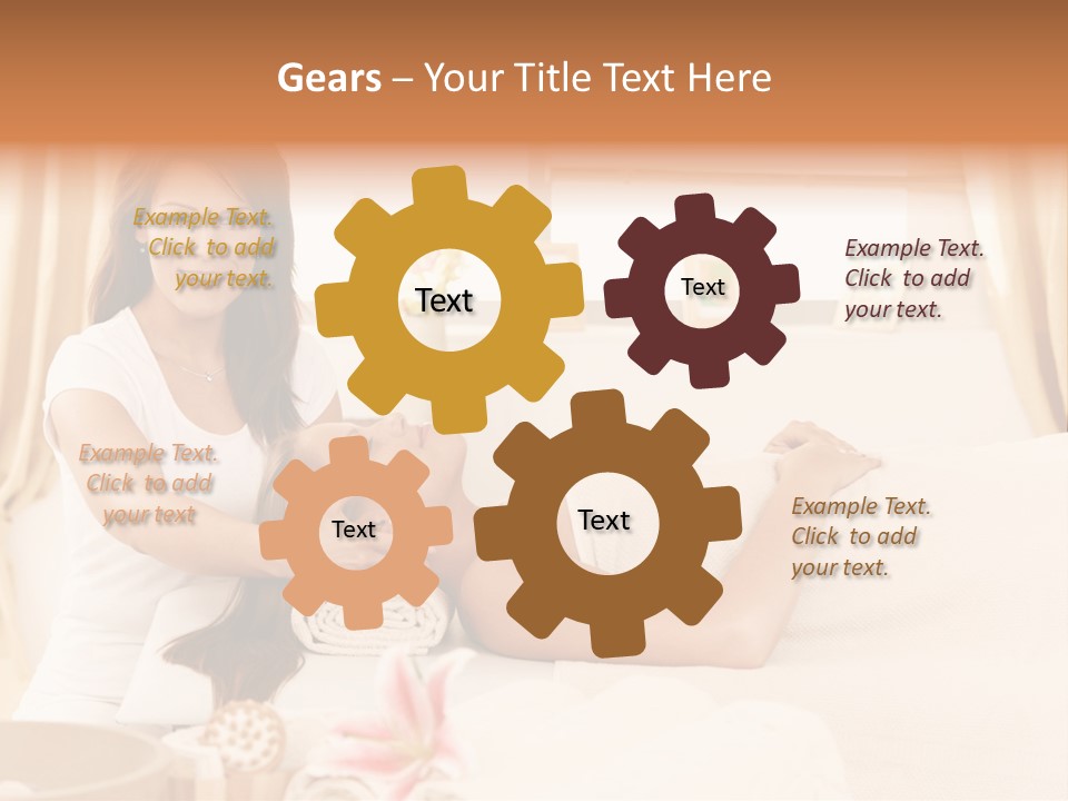 A Woman Receiving A Facial Massage From A Woman PowerPoint Template