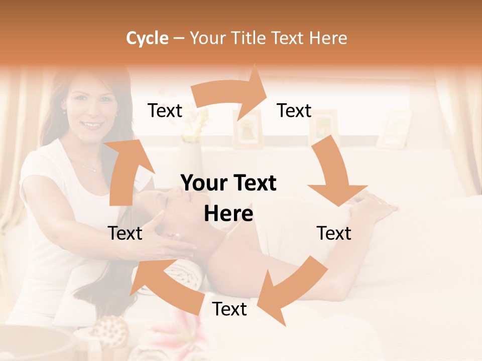 A Woman Receiving A Facial Massage From A Woman PowerPoint Template