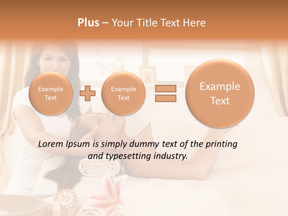 A Woman Receiving A Facial Massage From A Woman PowerPoint Template