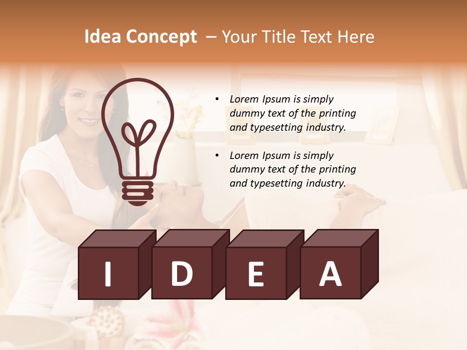 A Woman Receiving A Facial Massage From A Woman PowerPoint Template