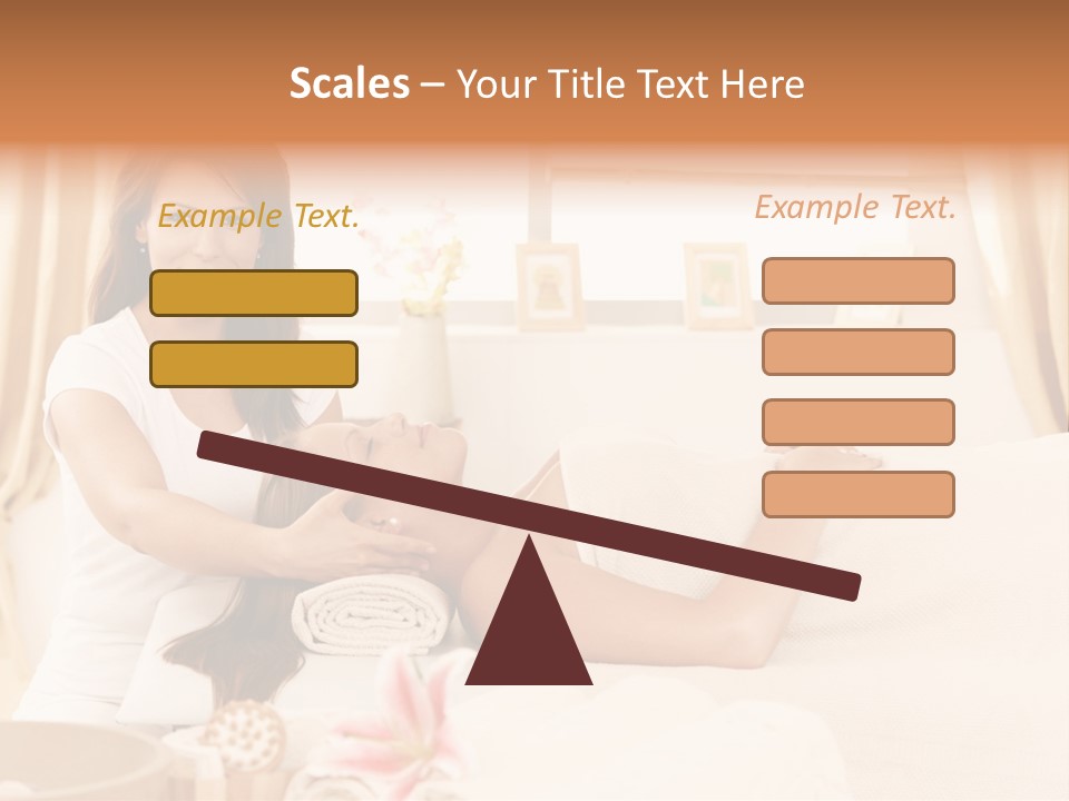 A Woman Receiving A Facial Massage From A Woman PowerPoint Template
