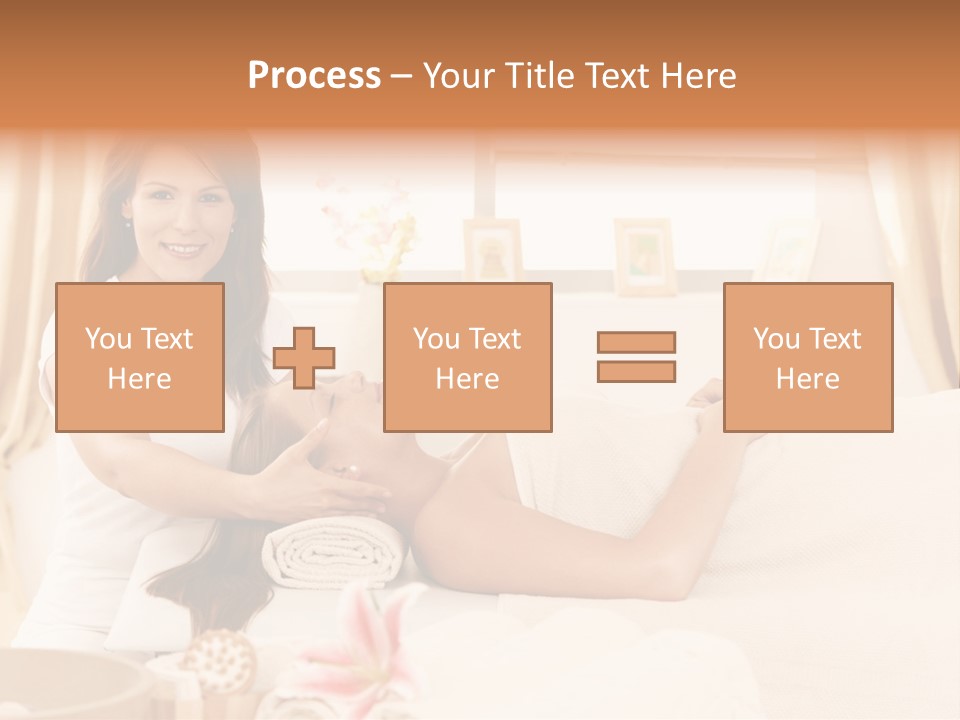 A Woman Receiving A Facial Massage From A Woman PowerPoint Template