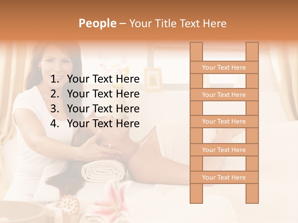 A Woman Receiving A Facial Massage From A Woman PowerPoint Template