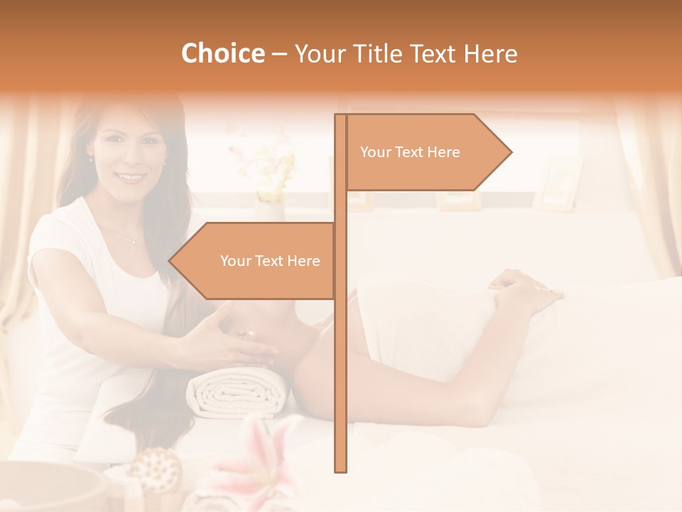 A Woman Receiving A Facial Massage From A Woman PowerPoint Template