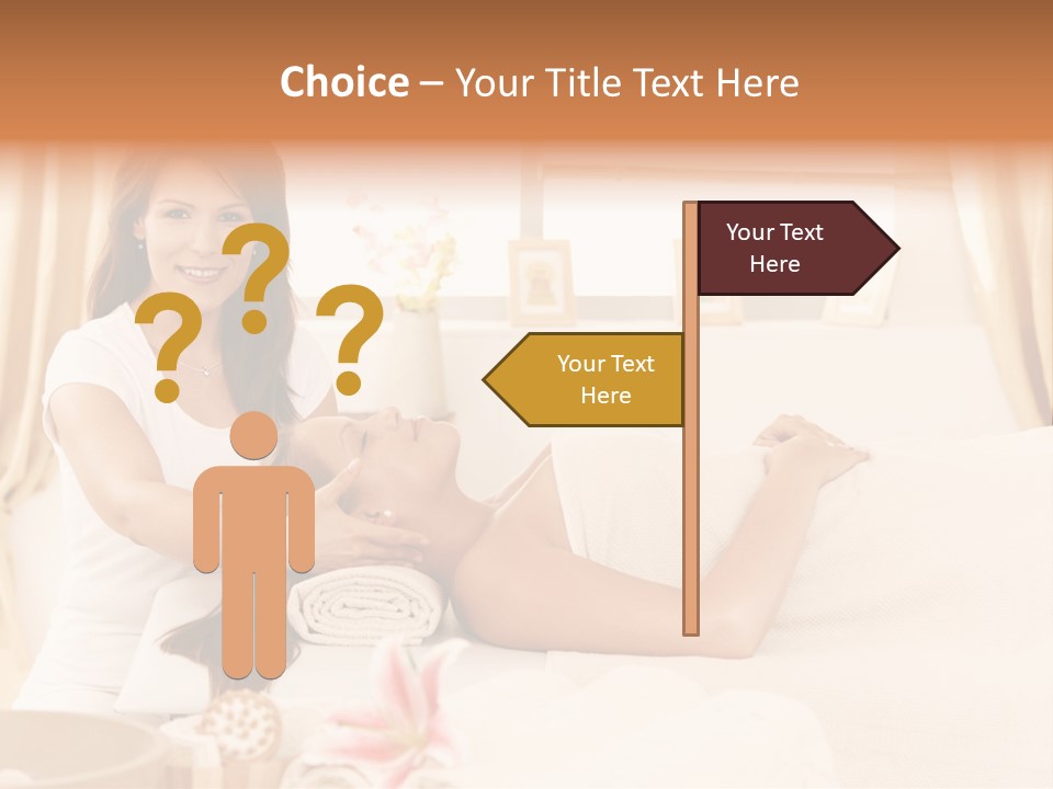 A Woman Receiving A Facial Massage From A Woman PowerPoint Template