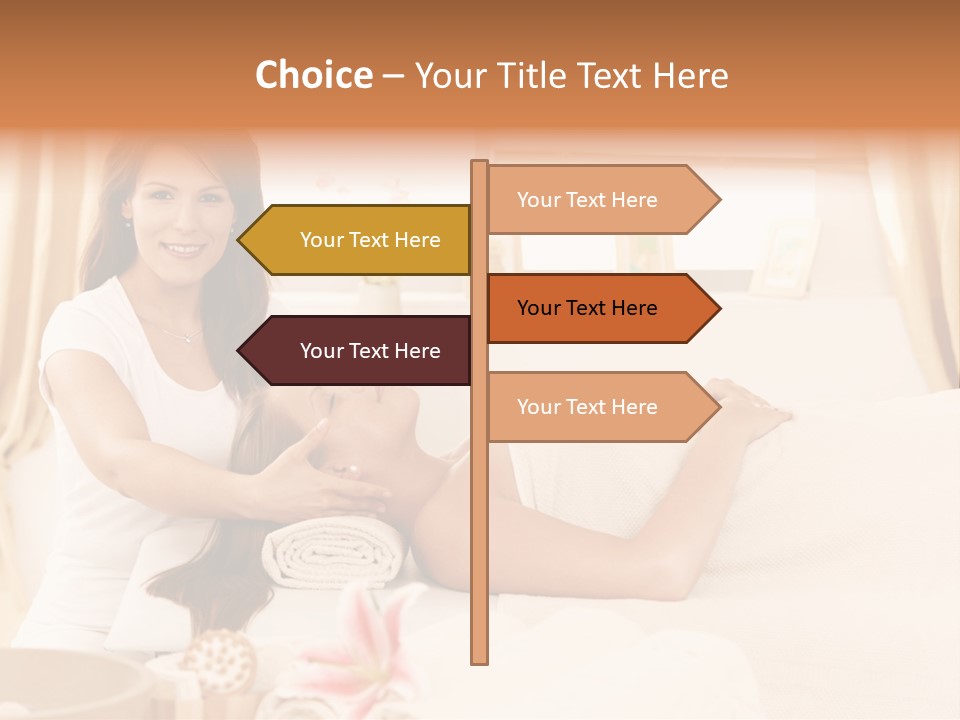 A Woman Receiving A Facial Massage From A Woman PowerPoint Template