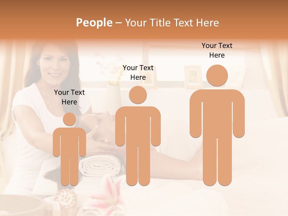 A Woman Receiving A Facial Massage From A Woman PowerPoint Template