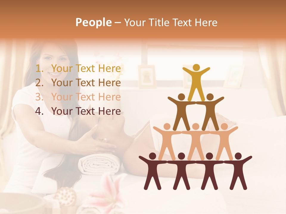 A Woman Receiving A Facial Massage From A Woman PowerPoint Template