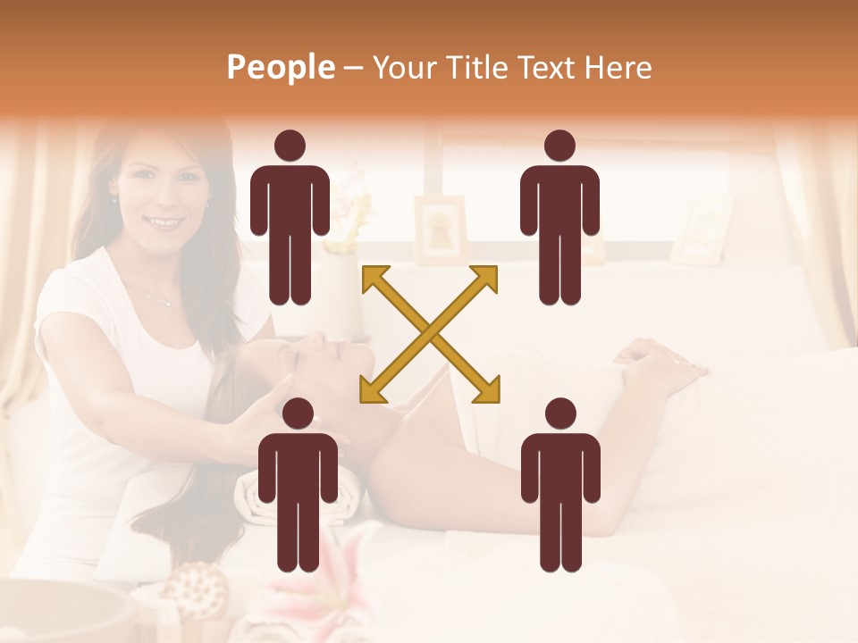 A Woman Receiving A Facial Massage From A Woman PowerPoint Template