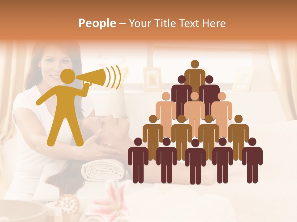 A Woman Receiving A Facial Massage From A Woman PowerPoint Template