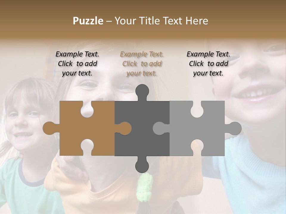 A Group Of Young Children Standing Next To Each Other PowerPoint Template