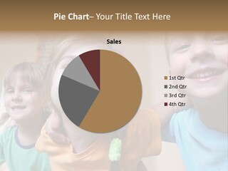 A Group Of Young Children Standing Next To Each Other PowerPoint Template