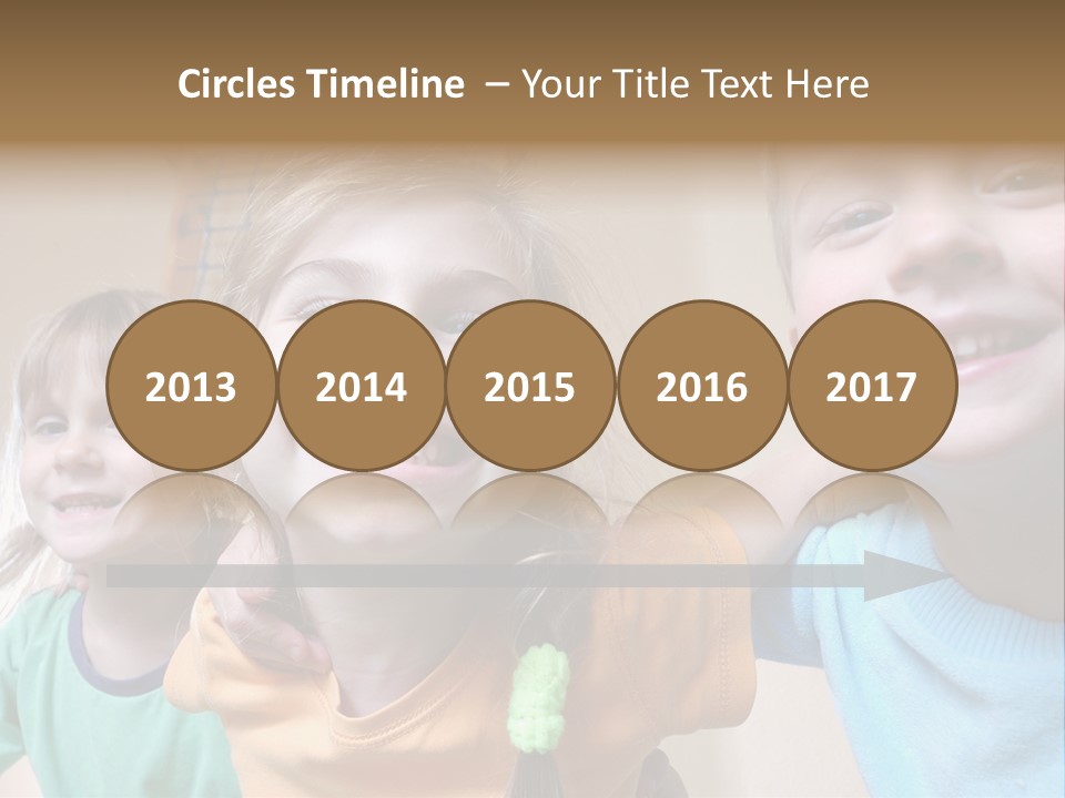 A Group Of Young Children Standing Next To Each Other PowerPoint Template