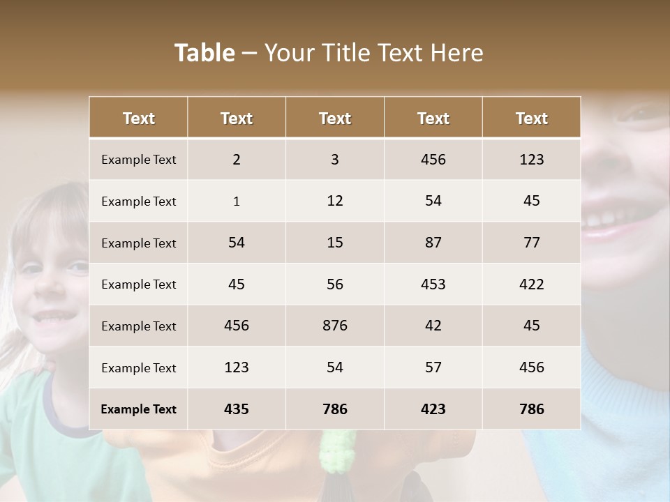 A Group Of Young Children Standing Next To Each Other PowerPoint Template