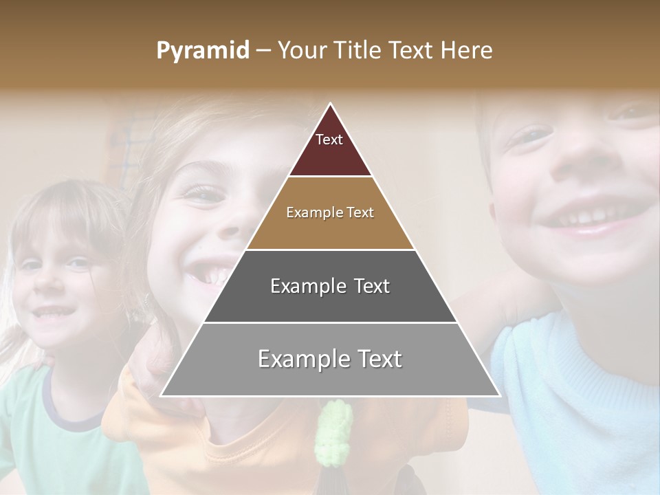 A Group Of Young Children Standing Next To Each Other PowerPoint Template