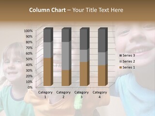 A Group Of Young Children Standing Next To Each Other PowerPoint Template