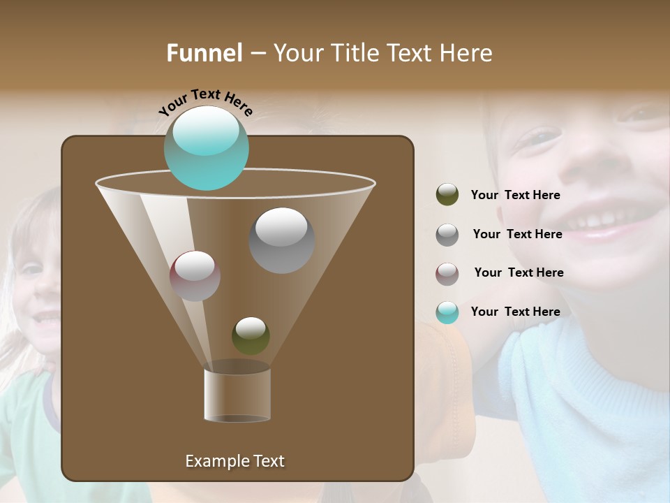 A Group Of Young Children Standing Next To Each Other PowerPoint Template
