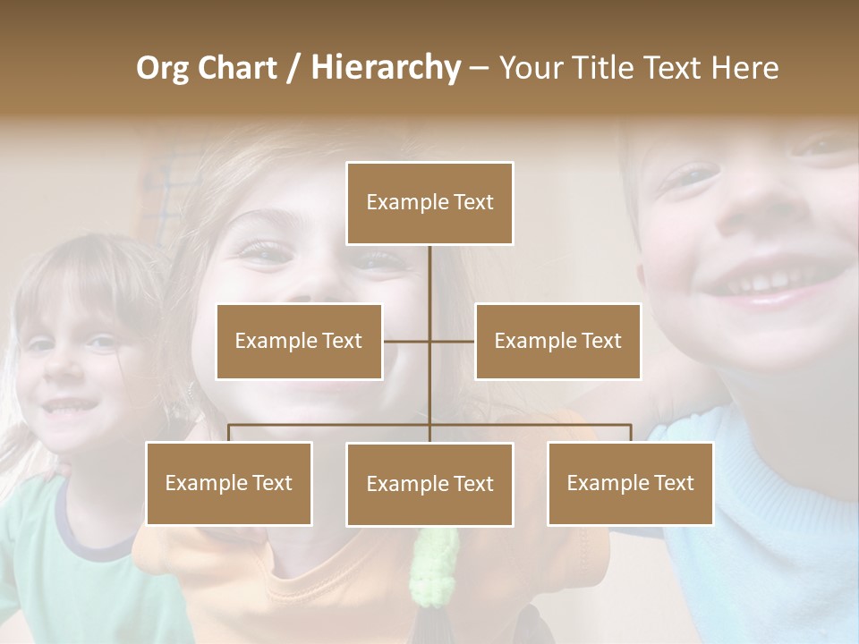 A Group Of Young Children Standing Next To Each Other PowerPoint Template