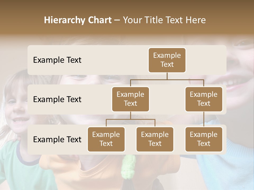 A Group Of Young Children Standing Next To Each Other PowerPoint Template