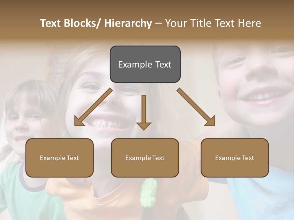 A Group Of Young Children Standing Next To Each Other PowerPoint Template
