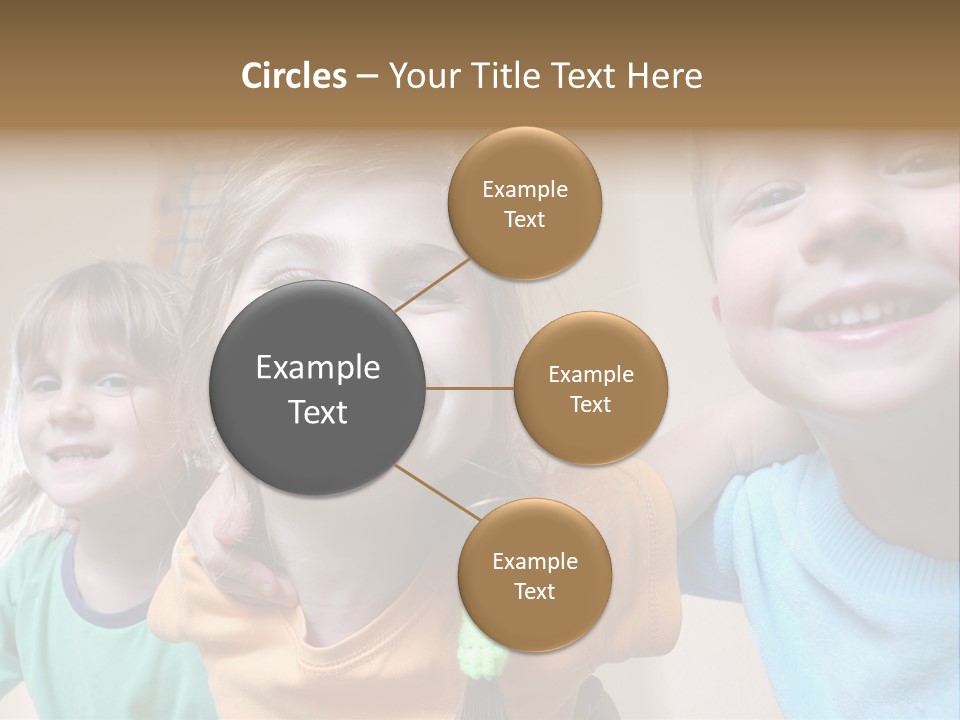 A Group Of Young Children Standing Next To Each Other PowerPoint Template