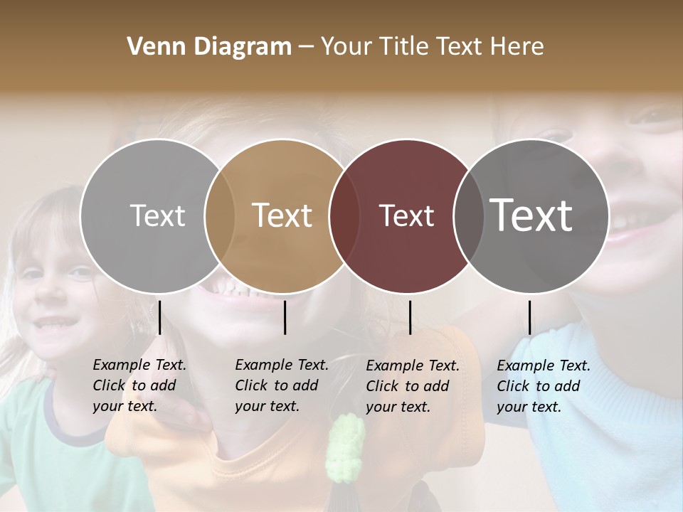 A Group Of Young Children Standing Next To Each Other PowerPoint Template