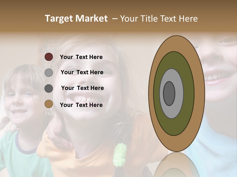 A Group Of Young Children Standing Next To Each Other PowerPoint Template