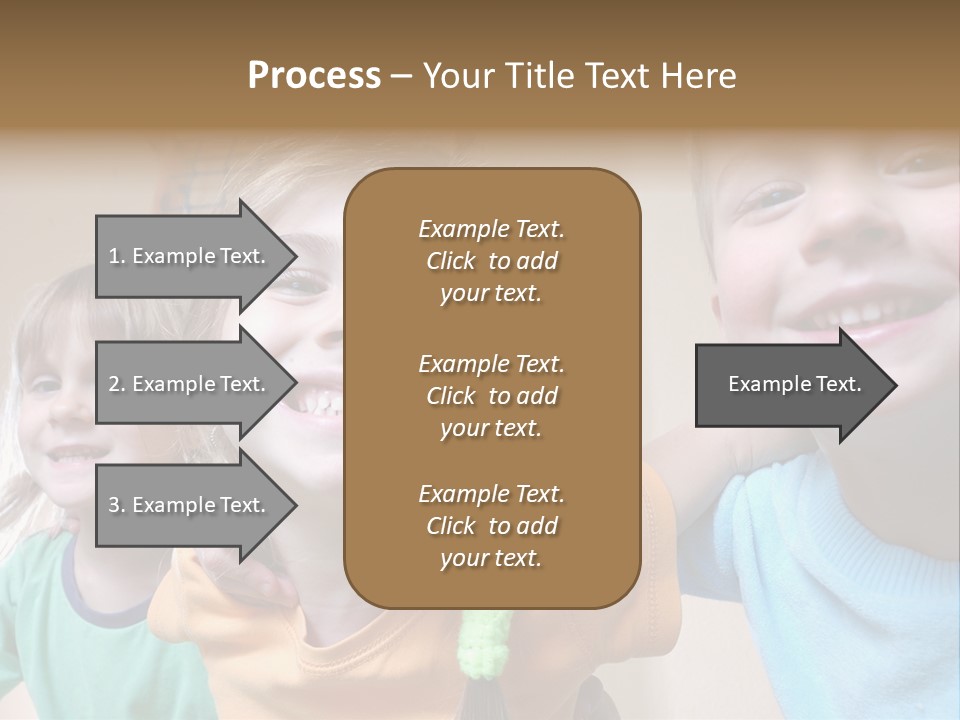 A Group Of Young Children Standing Next To Each Other PowerPoint Template