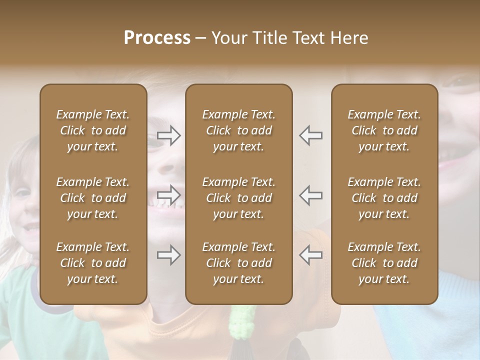 A Group Of Young Children Standing Next To Each Other PowerPoint Template