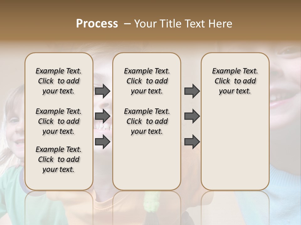 A Group Of Young Children Standing Next To Each Other PowerPoint Template