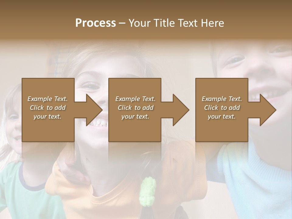 A Group Of Young Children Standing Next To Each Other PowerPoint Template