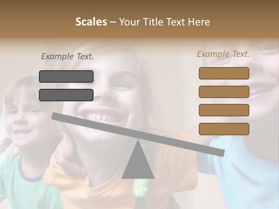 A Group Of Young Children Standing Next To Each Other PowerPoint Template