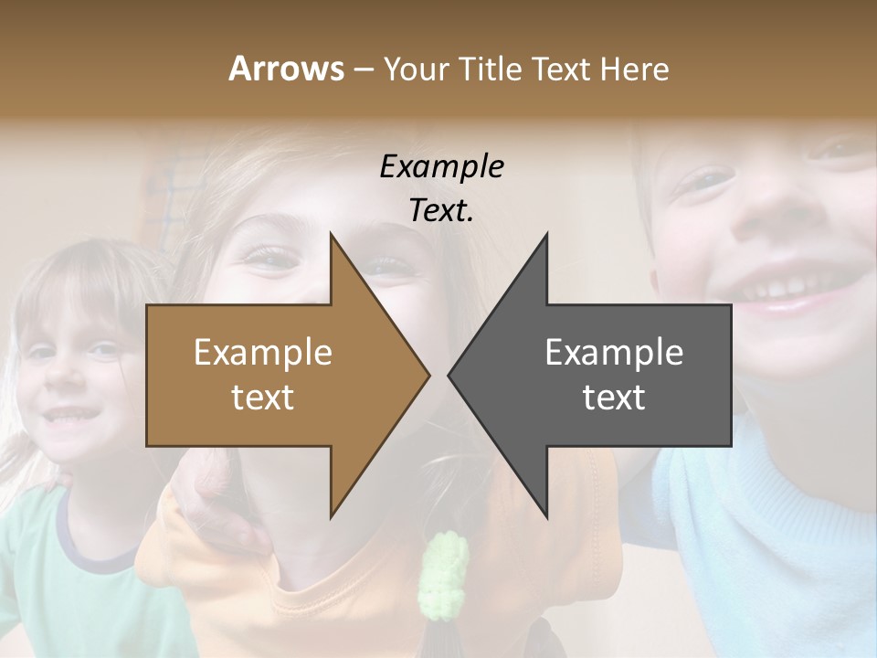 A Group Of Young Children Standing Next To Each Other PowerPoint Template