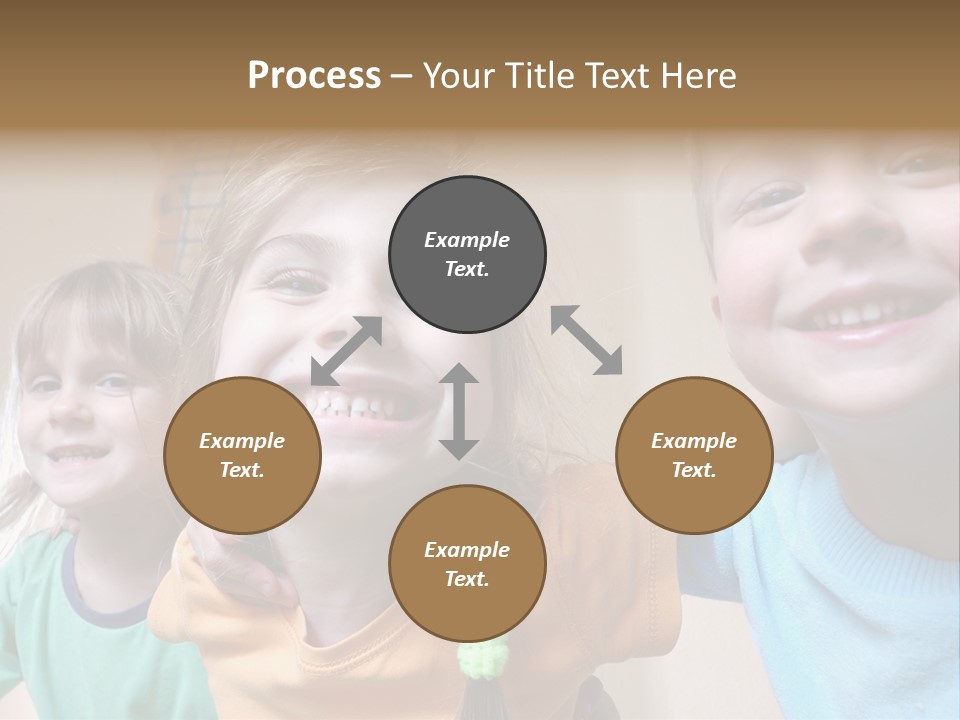 A Group Of Young Children Standing Next To Each Other PowerPoint Template