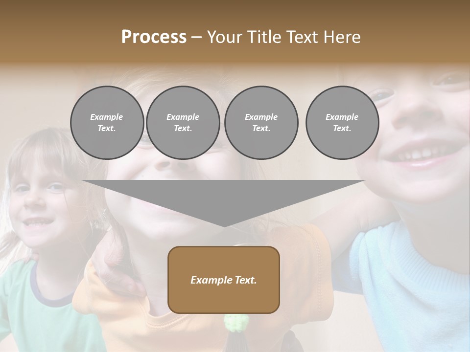 A Group Of Young Children Standing Next To Each Other PowerPoint Template