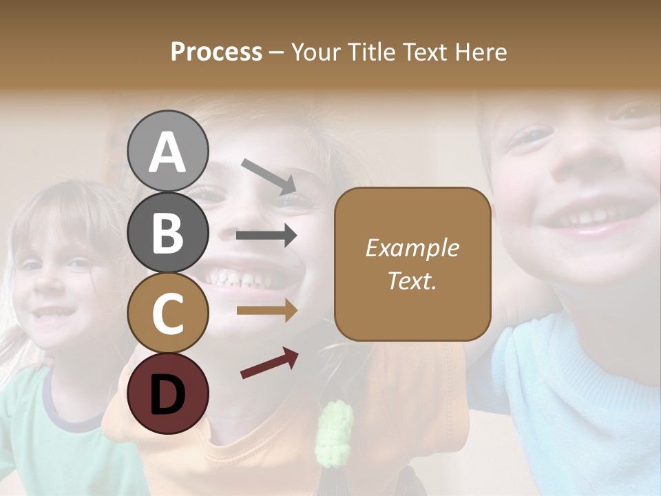 A Group Of Young Children Standing Next To Each Other PowerPoint Template