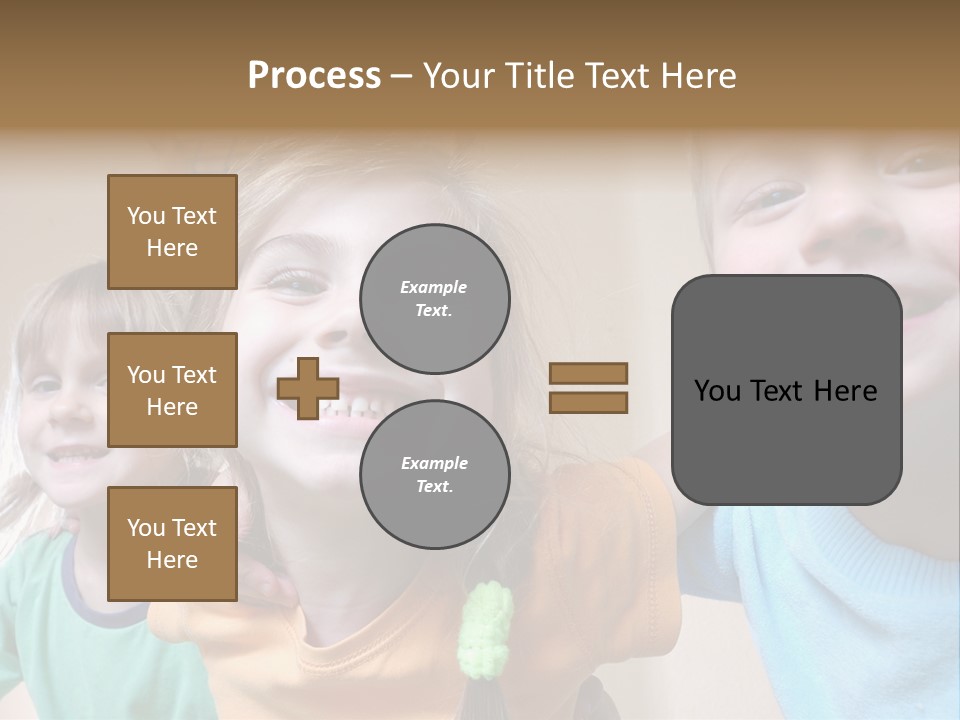 A Group Of Young Children Standing Next To Each Other PowerPoint Template