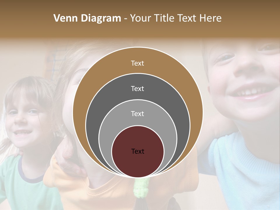A Group Of Young Children Standing Next To Each Other PowerPoint Template
